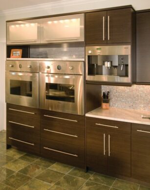 Adriatic Thermofoil Brown Kitchen Cabinets
