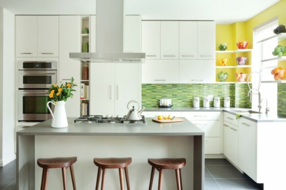 Adriatic Thermofoil Featured White Kitchen Cabinets