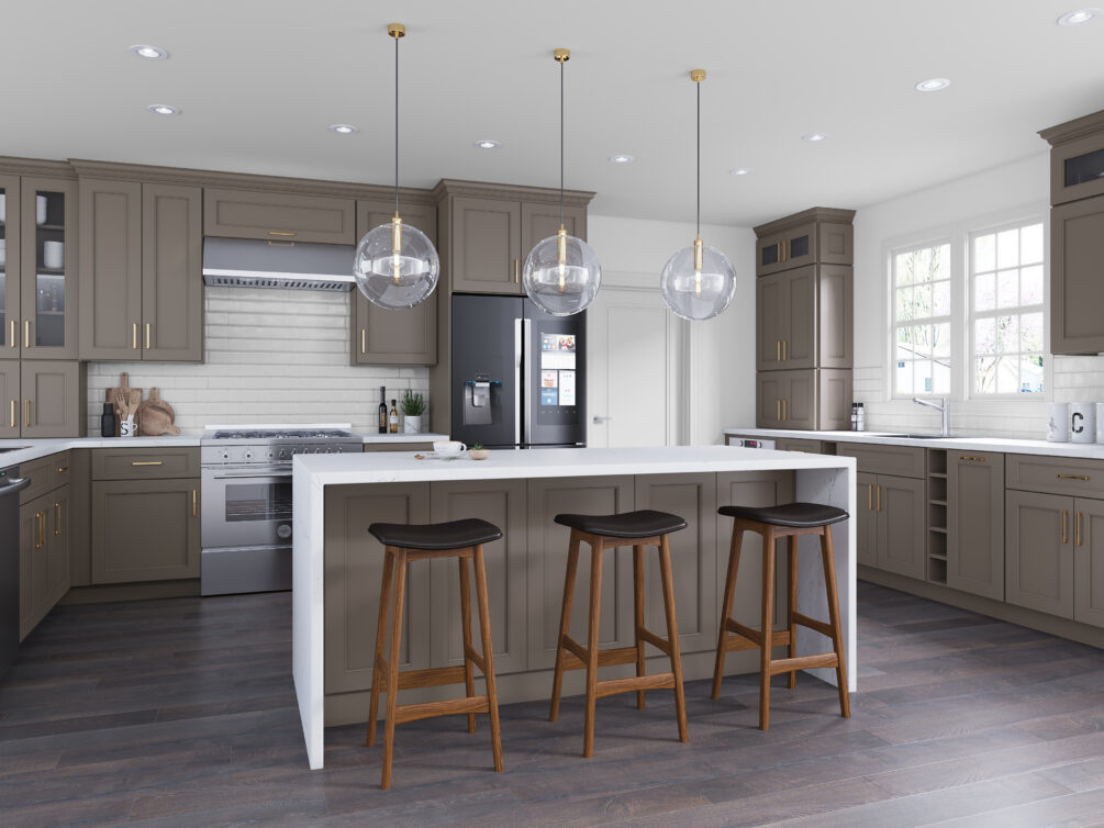 Allure Fusion Featured Traditional Gray Kitchen Cabinets
