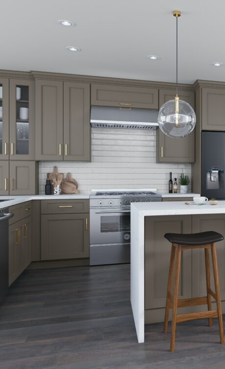 Allure Fusion Traditional Gray Kitchen Cabinets | CD