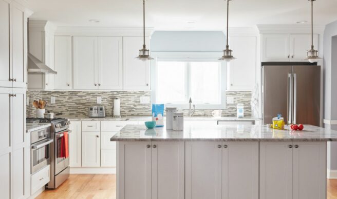 Allure Galaxy Featured Contemporary All White Kitchen Cabinets