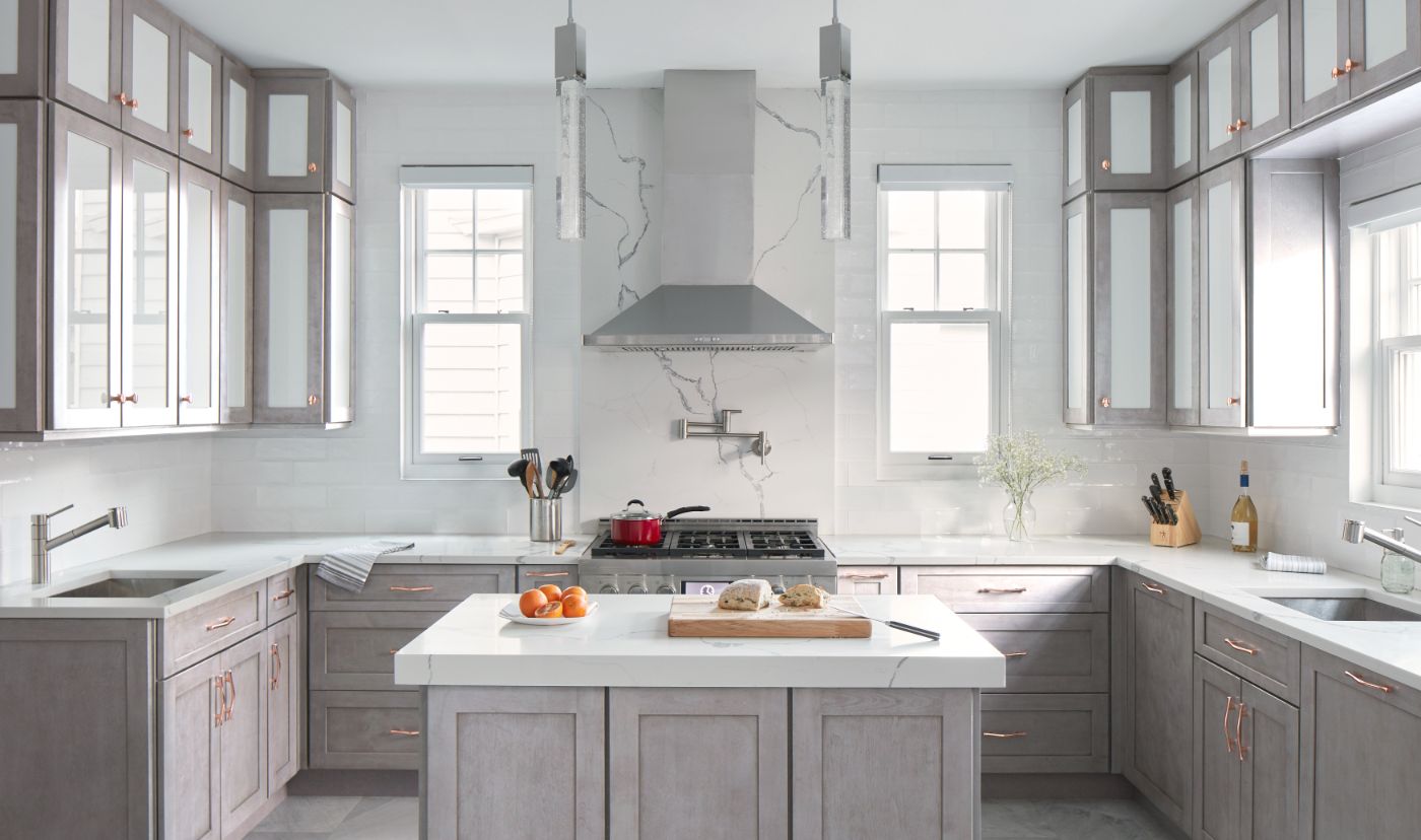 Allure Galaxy Featured Dark Gray Wood Kitchen Cabinets