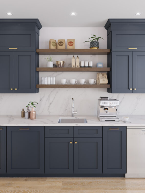 Allure Galaxy Indigo Wood Kitchen Cabinets