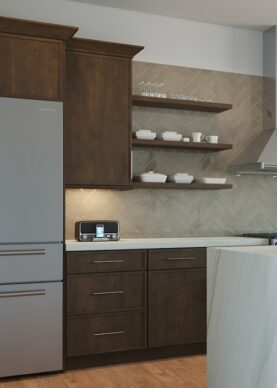 Allure Luna Featured Dark Wood Kitchen Cabinets