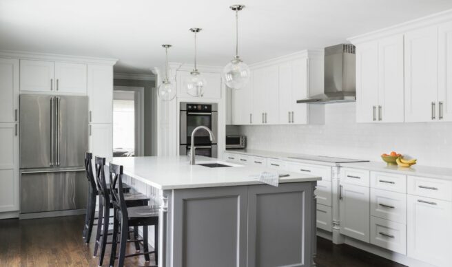 Allure Nexus Featured Contemporary Two Tone Wood Kitchen Cabinets