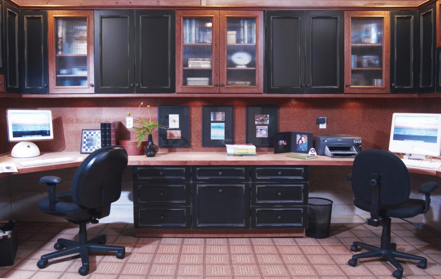 Andover Featured Black Wood Office Cabinets