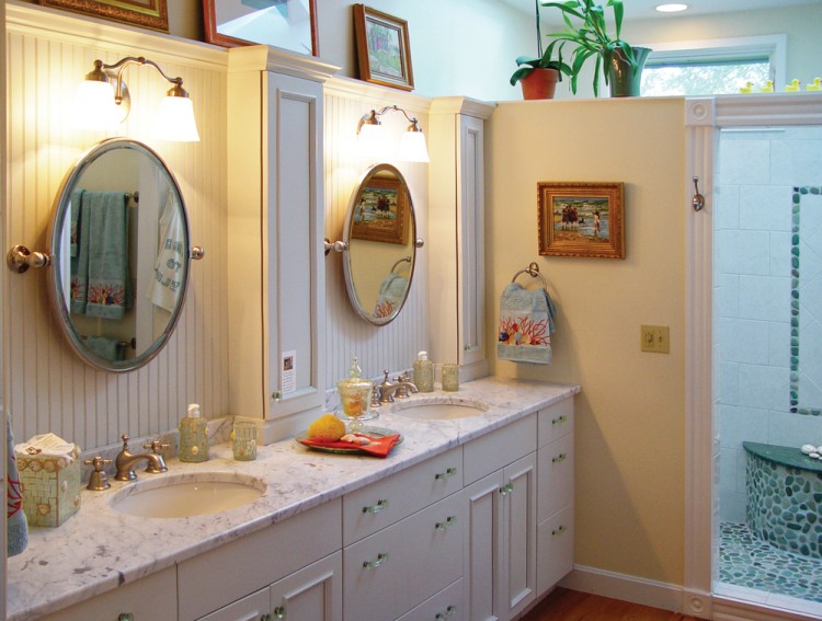 Andover Featured White Wood Bathroom Cabinets