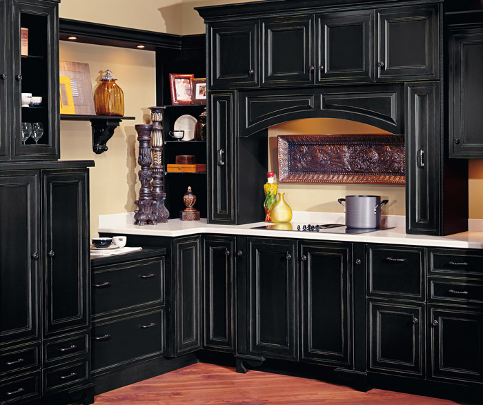 Braydon Manor Featured Black Kitchen Cabinets