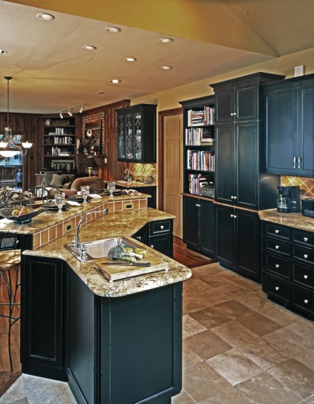 Breckenridge Teal Wood Kitchen Cabinets