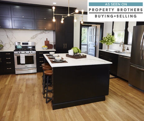 Breman Featured Black Wood Kitchen Cabinets