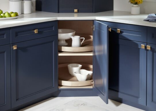 Broadview Blue Wood Kitchen Cabinets