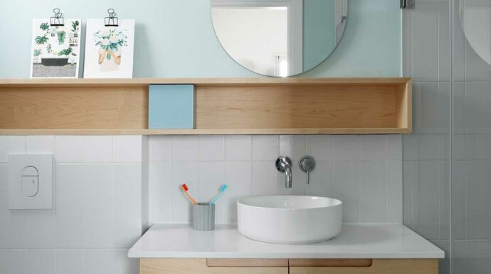 Caesarstone Pure White Featured Nordic Bathroom