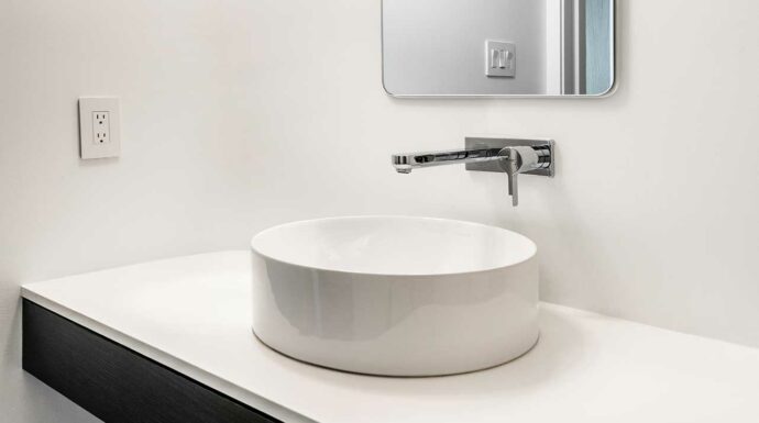 Caesarstone Pure White Nordic Bathroom Counter
