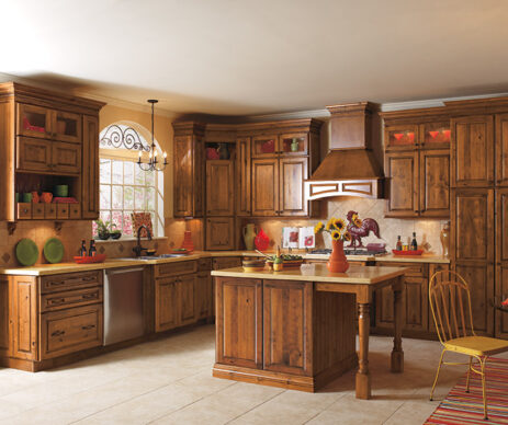 Carson Featured Rustic Alder Kitchen Cabinets