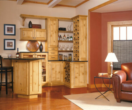 Carson Featured Rustic Wet Bar Cabinets