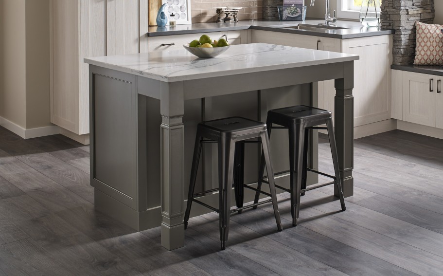 Chesapeake Featured Traditional Two Tone Wood Kitchen Cabinets