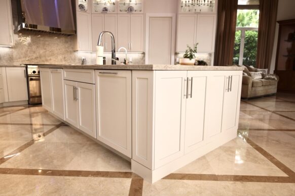 Cream Bar with UltraCraft Cabinets and Quartzite Counters