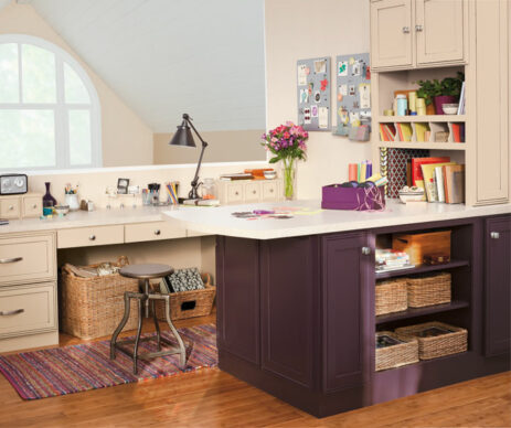 Daladier Featured Purple Home Office Cabinets
