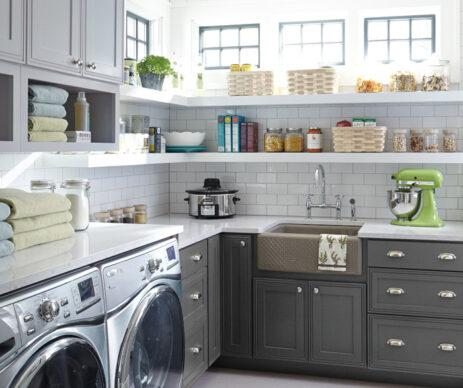 Daladier Featured Grey Laundry Room Cabinets