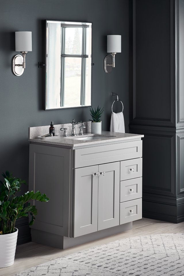 Dartmouth Featured 5-Piece Gray Bathroom Cabinets