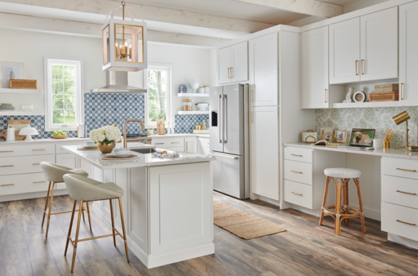 Dartmouth Featured All White Wood Kitchen Cabinets