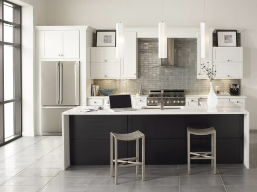DuPont Corian Quartz Coarse Carrara Featured Kitchen Countertops
