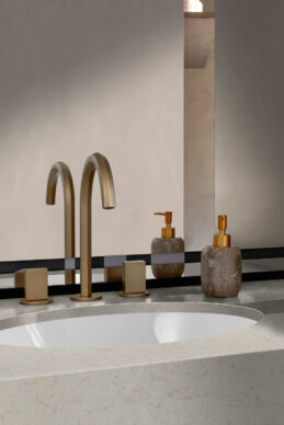 DuPont Corian Quartz Geo Grigio Bathroom Countertops