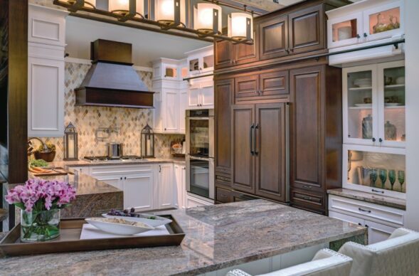 Frisco Featured White Two Tone Wood Kitchen Cabinets