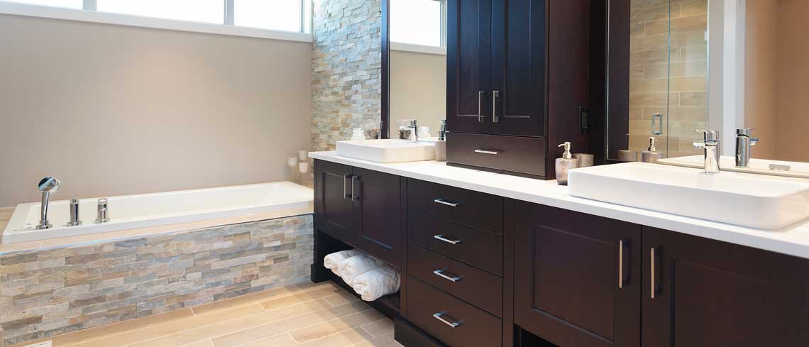 Iron Shore Featured Transitional Wood Bathroom Cabinets