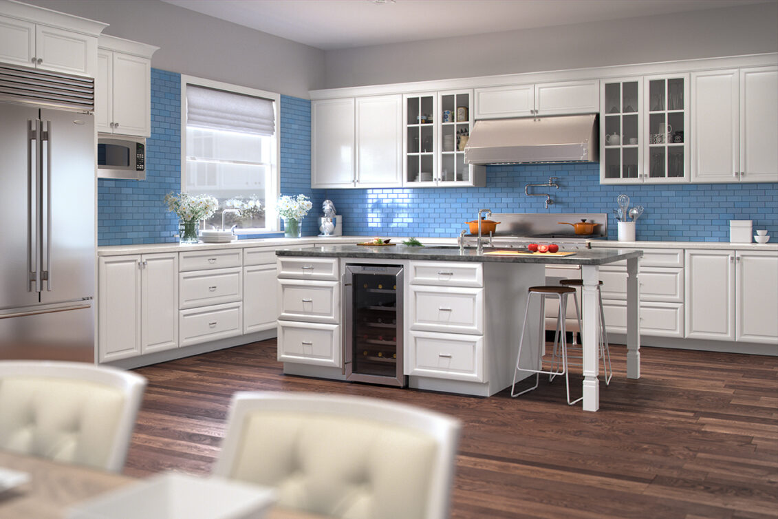 K-Series Featured Casual All White Kitchen Cabinets