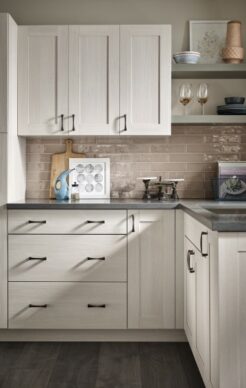 Kitty Hawk Transitional White Kitchen Cabinets