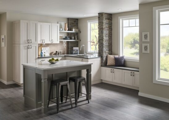 Kitty Hawk Transitional White Two Tone Kitchen Cabinets