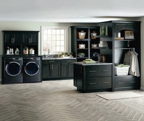Leeton Featured Dark Grey Wood Laundry Cabinets