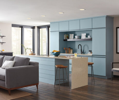 Marquis Featured Contemporary Aqua Kitchen Cabinets