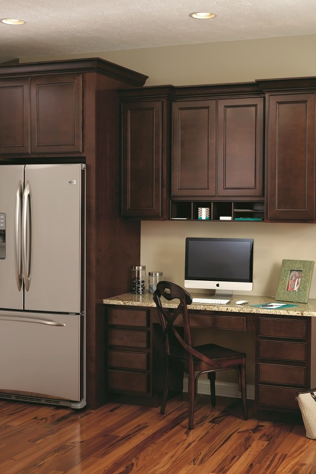 Melrose Featured Dark Wood Kitchen Cabinets