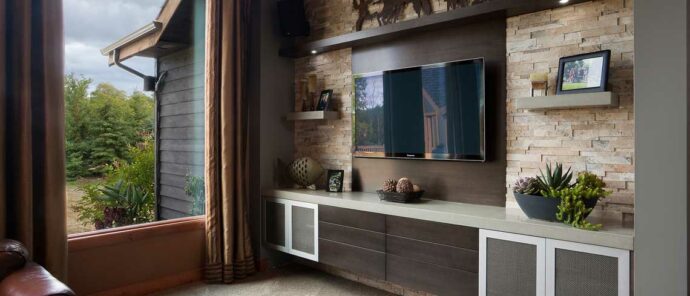 Metro Featured Contemporary Wood Living Room Cabinets