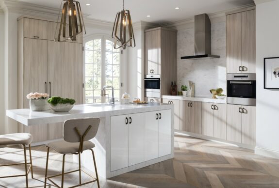 Metropolis Featured Contemporary Two Tone Kitchen Cabinets