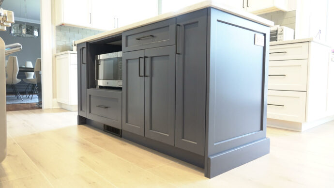 Michelle And Francis' Sleek Two Toned Kitchen Cabinets
