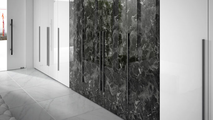 Milino Luxe Marble Oriental Black Closets