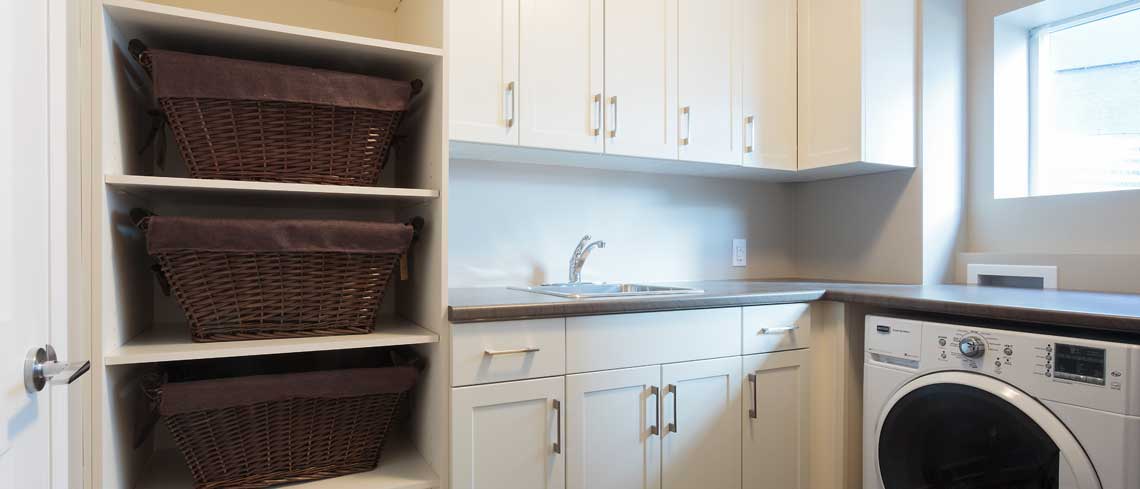 Mission Featured Traditional Laundry Room Cabinets