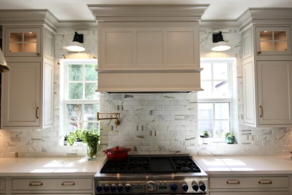 Modern Decora Kitchen Cabinets and White Quartz Countertop