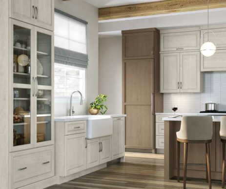 Plaza Featured Two-Tone Cherry Wood Kitchen Cabinets