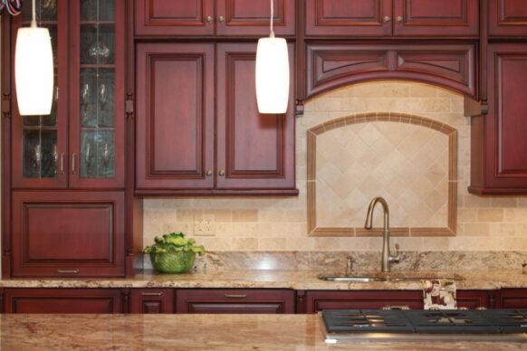 Plymouth Featured Cherry Wood Kitchen Cabinets