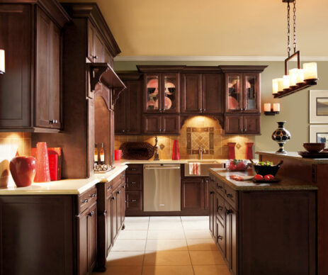 Prescott Featured Dark Maple Kitchen Cabinets