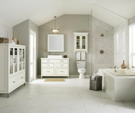 Prescott Inset Featured White Bathroom Cabinets