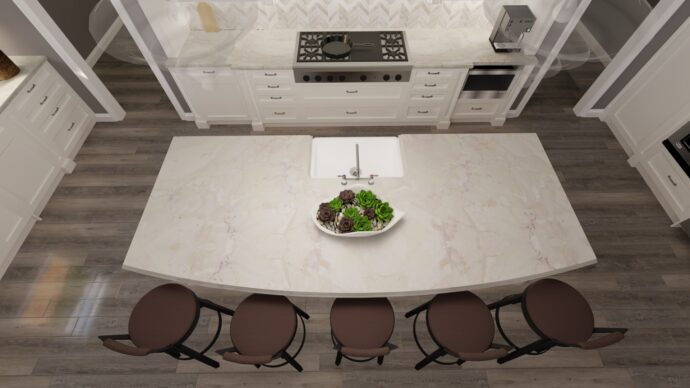 Reliance Quartz All White Kitchen Counters