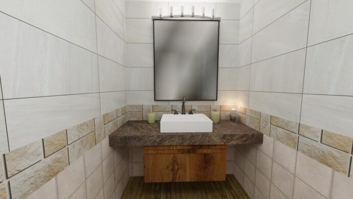 Reliance Quartz Veined Bathroom Counter
