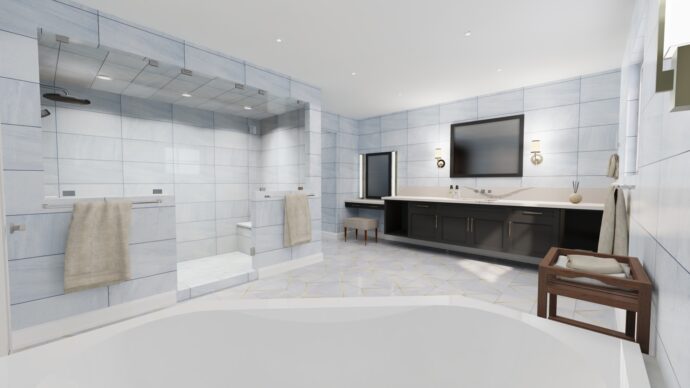 Reliance Quartz White Bathroom Counter