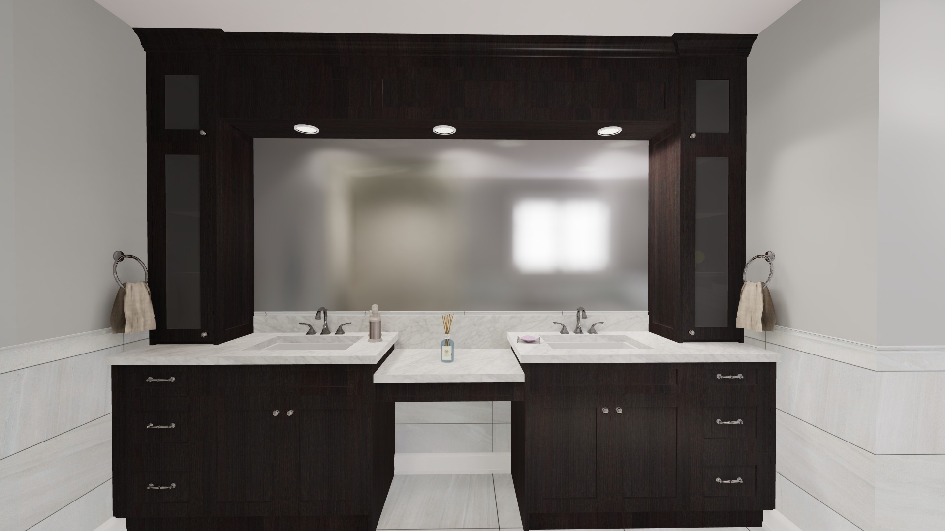 Reliance Quartz White Bathrooms Countertop