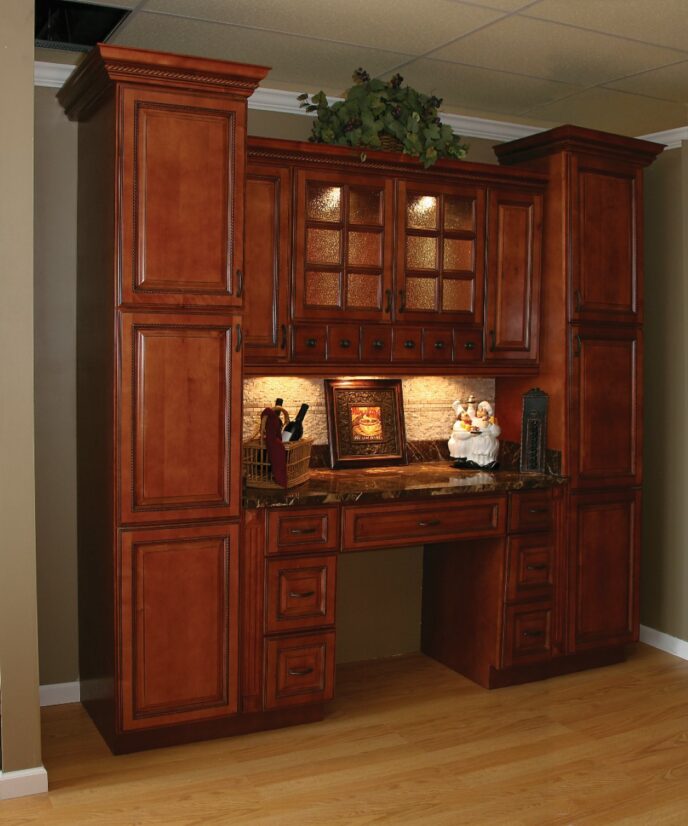Sienna Rope Traditional Wood Office Cabinets